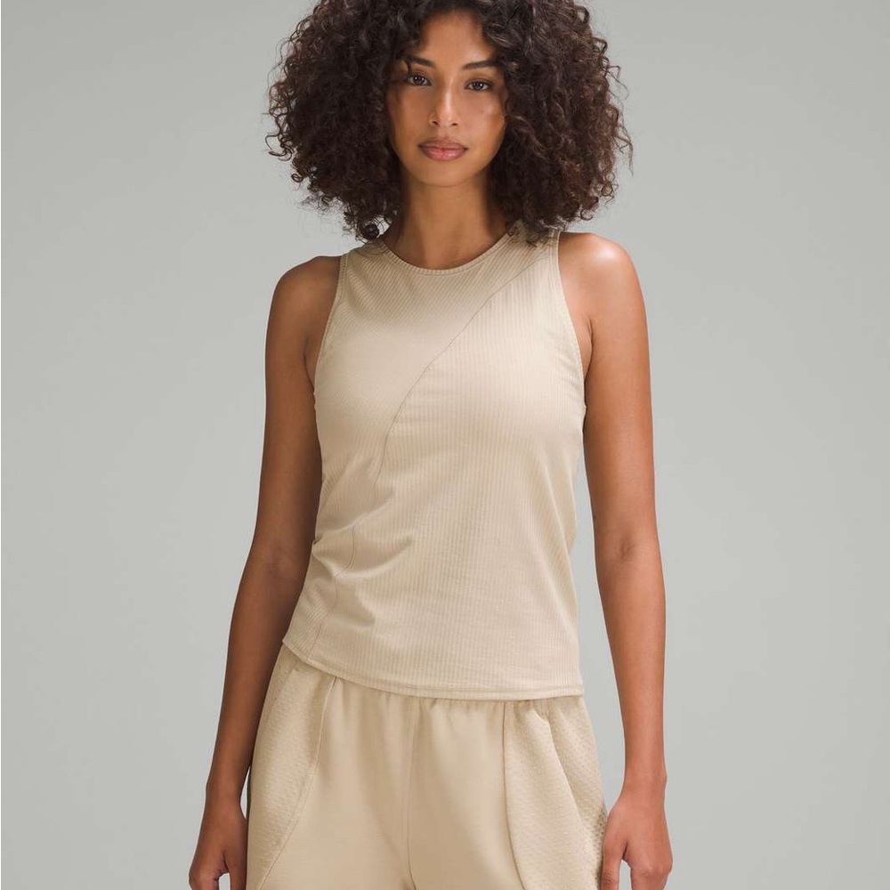 Lululemon Asymmetrical Ribbed Cotton Tank Top